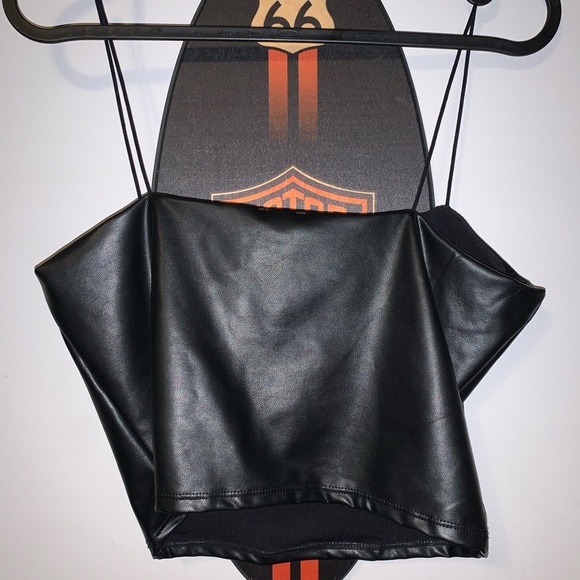 GARAGE Faux Leather Crop - Picture 3 of 3